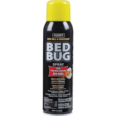 Harris 16 Oz. Aerosol Spray Egg Kill & Pyrethroid Resistant Bedbug Killer BLKBB-16A